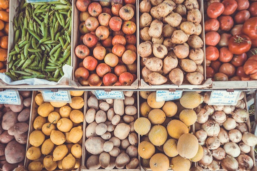 Frutas y verduras de canal de distribución